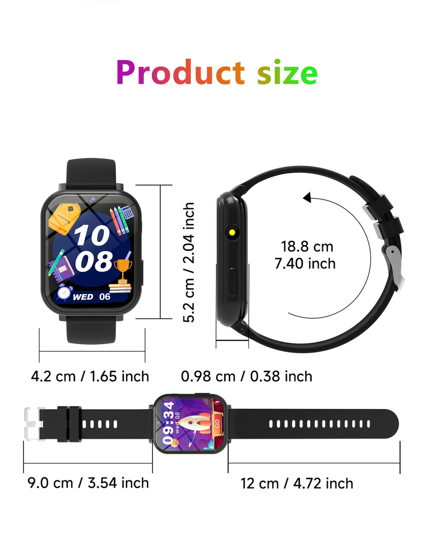 New Fashion Smart Watch For Children Games HD Screen Camera Flashlight Sleep Monitor Alarm Kids Birthday Holiday Gift Boy Girl