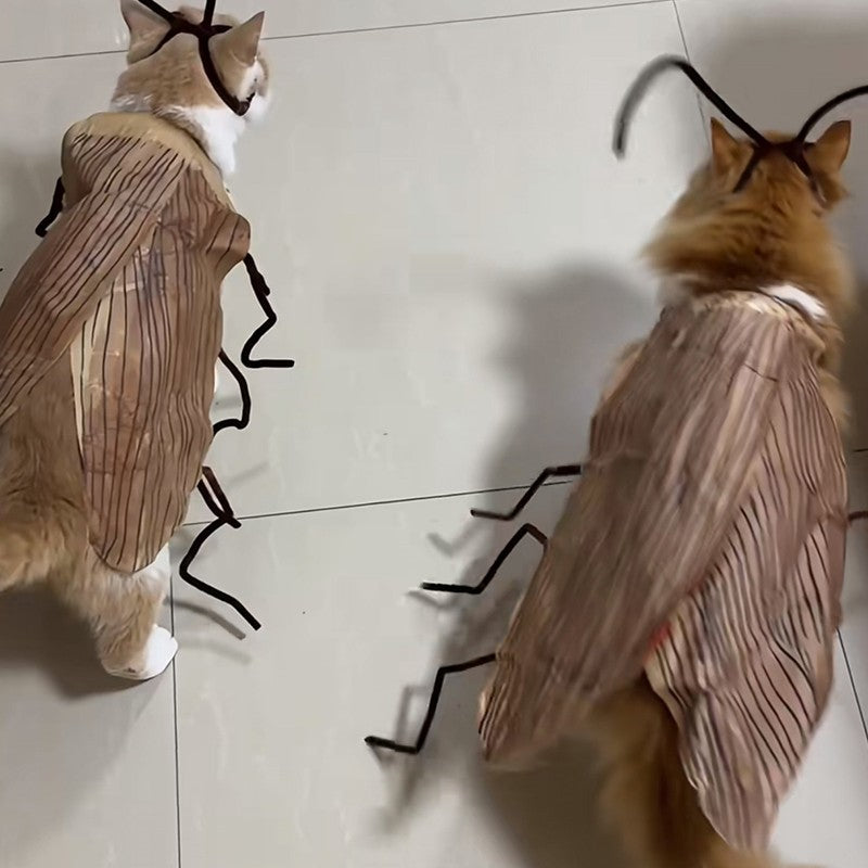 Decoração de Festa Engraçada, Roupa, Uniforme, Suprimentos para Animais de Estimação, Fantasia de Gato, Fantasia de Barata, Roupa Respirável para Animais de Estimação