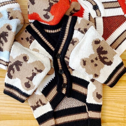 Roupas de luxo para cães, Chihuahua, suéter listrado, Bichon Frise, cachorro, gato, casaco quente, acessórios para cães e gatos, roupinhas para animais de estimação