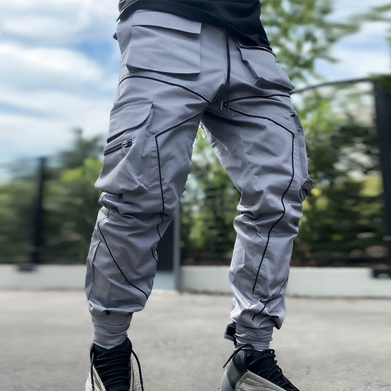 Men's Reflective Cargo Pants 2025 New Hip Hop Casual Joggers Trousers Multi-Pocket Men Sweatpants Streetwear Sports Pant M-3XL