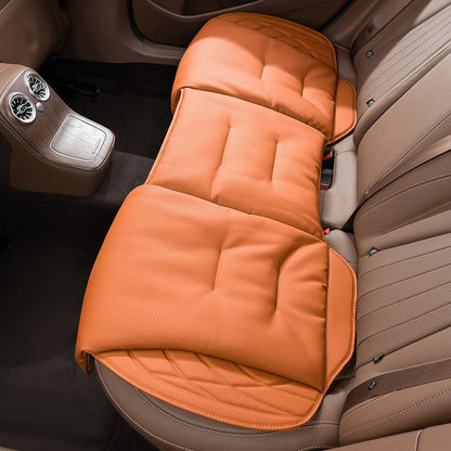 Nappa Leather Car Seat Cushion Rear Integrated Lumbar Support for All Seats Breathable Ventilated Comfort Auto Accessories