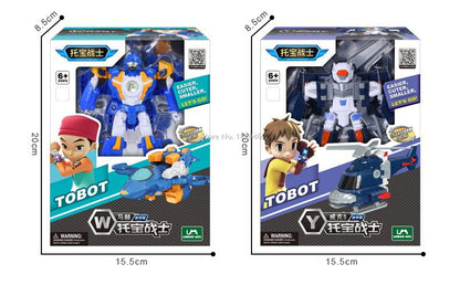 Mini Robô de Transformação Tobot Brinquedos Coreanos Desenhos Animados Irmãos Anime Tobot Deformação Carro Avião Brinquedos para Crianças Presente