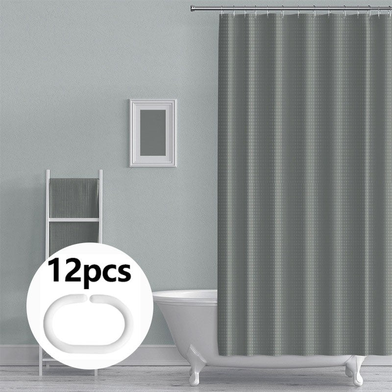 Shower Curtain Waterproof Mildew-proof with 12 Hooks Modern Shower Plant Printed Curtain Set For Bathroom Bathroom