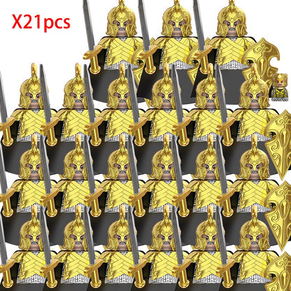 Lord of the Rings Elfos Orcs Exército Anões Rohan Mini Bonecos de Ação Blocos de Montar Brinquedos para Crianças Presente de Aniversário