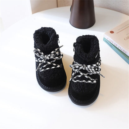 2025 New Winter Children Snow Boots Warm Plush Rubber Sole Toddler Kids Sneakers Infant Shoes Fashion Boys Girls Boots EU 21-30