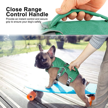 Coleira Peitoral de Nylon Anti-Fuga para Cães Colete Durável Reflexivo para Cães com Alça Ajustável para Cães Pequenos, Médios e Grandes, Pug