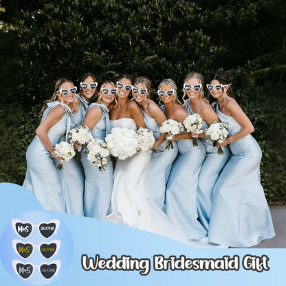 12-120Pcs Custom Wedding Sunglasses Personalised Heart Shaped Sunglasses Wedding Party Favors for Guest Date Initials Custom