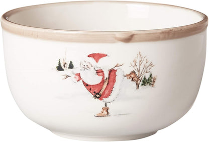Christmas Twig Holiday Dinnerware Set – 20-Piece Christmas-Themed Earthenware Dinner Party Collection, Unique Gift Idea for Chri