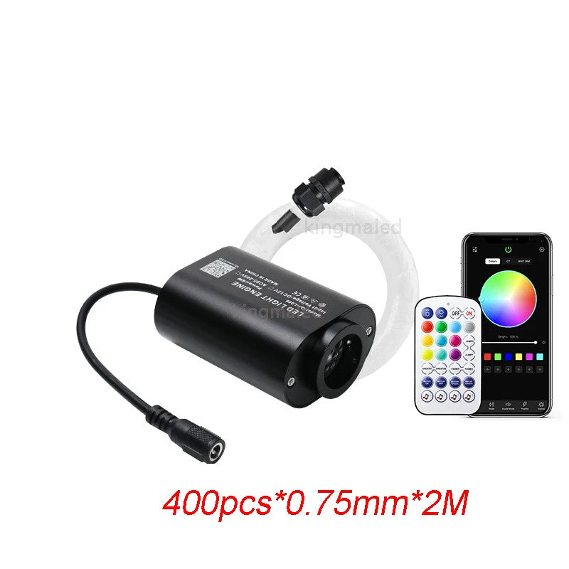 Mini 6W Twinkle  Fiber Optic Star Ceiling Light Kit RGBW APP Control Car Star Light Roof  for Starry Sky Fiber Optic Ceiling