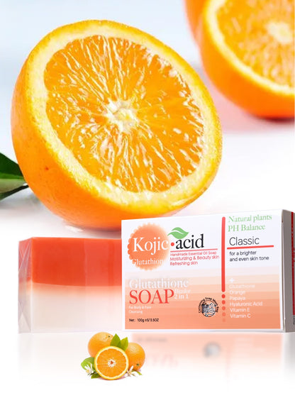 Barra de Sabonete de Mel Orgânico Mais Vendido 100g com Ácido Kójico + Glutationa Anti-Acne Ajuda no Clareamento do Banho e Rosto