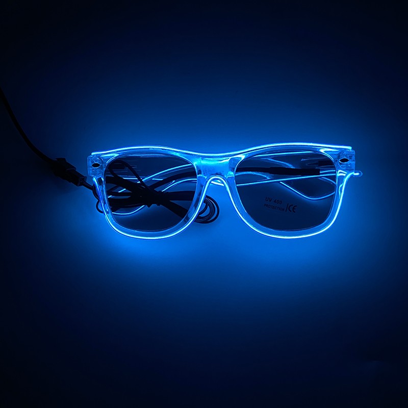 1PC Light Up LED Glasses Glow Sunglasses EL Wire Neon Glasses Glow in The Dark Party Supplies Neon Party Favors for Adults