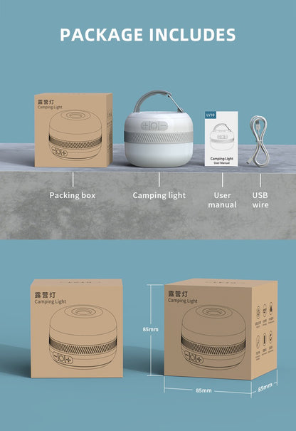 NATFIRE LV10 Rechargeable LED Camping Lantern Up to 230 Hours Camping Lighting Fixture Portable Emergency Light with Magnet Base