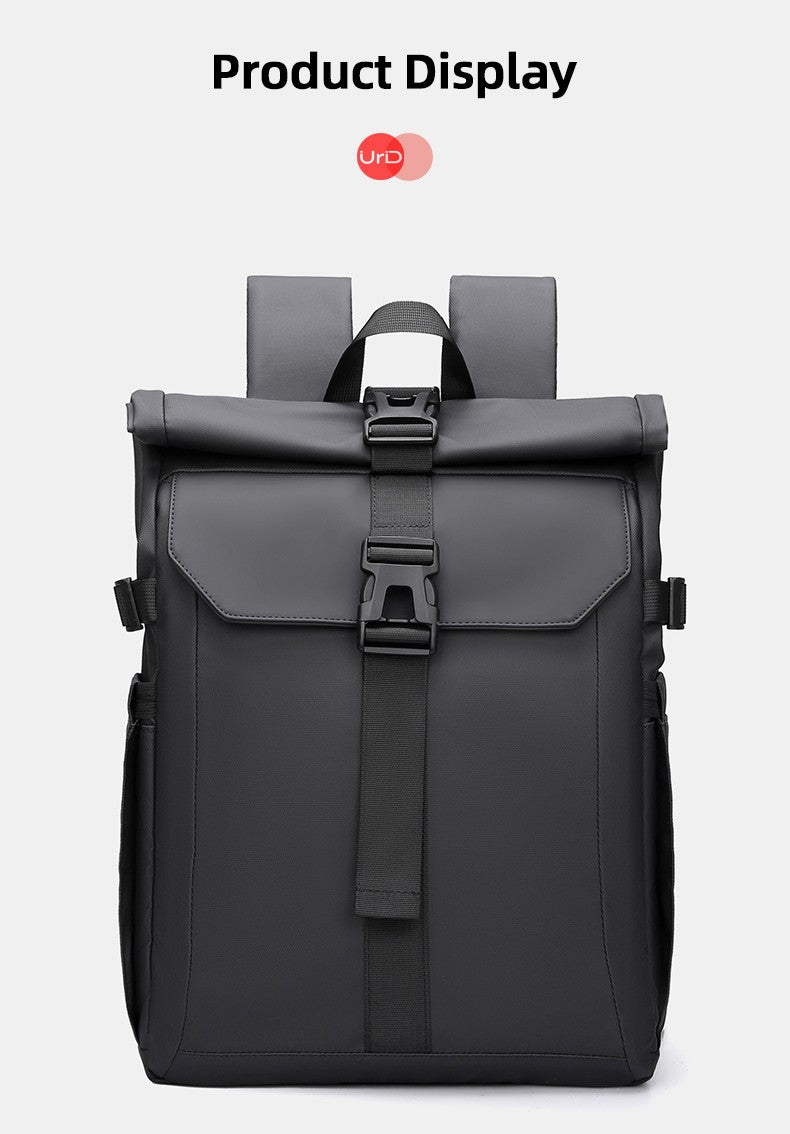 Men's Backpack Roll Top Bag Waterproof Laptop Compartment for Work Travel School Bag Hiking Bookbag Mens Gifts