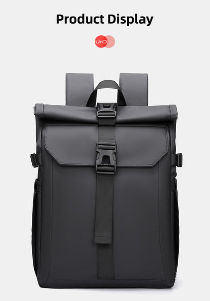 Men's Backpack Roll Top Bag Waterproof Laptop Compartment for Work Travel School Bag Hiking Bookbag Mens Gifts