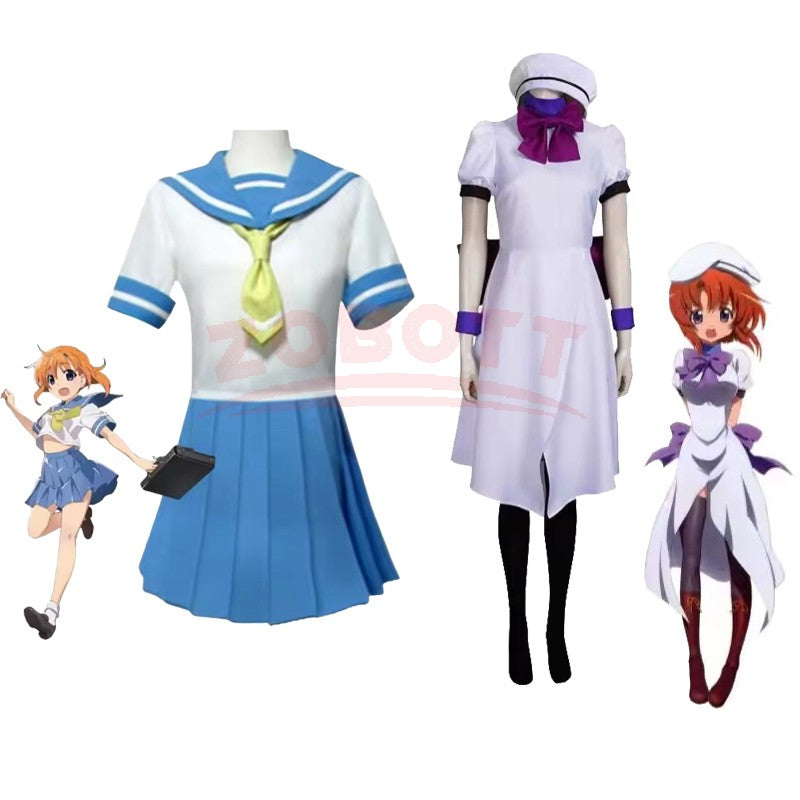 Anime Higurashi When The Crying Cosplay Costume Ryugu Rena Daily Sailor Clothes Halloween Carnival Party Suit