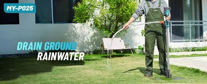 Seesii Cordless Stick Water Transfer Pump Handheld Portable Utility Sump Pump 3/4" Outlet for Pool/Garden/Pond/RV/Boat Draining