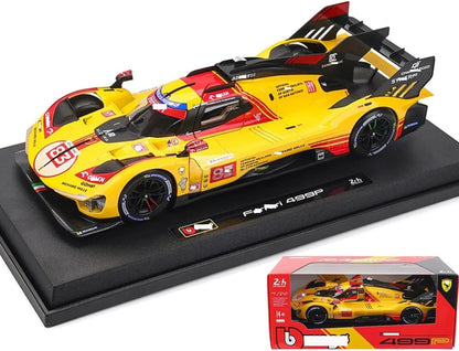 Burago 1:24 499p 83 Ferrari 12cilindri Liga de Metal Modelo de Carro em Miniatura por Fundição Coleção Simulação Ornamento Brinquedos Personalizados Presente