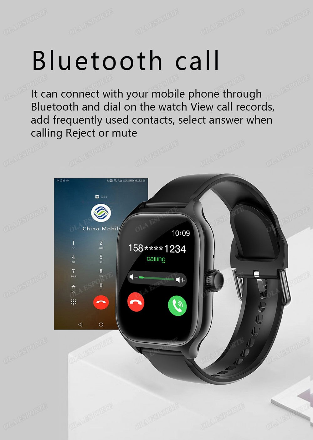 Smart Watch For Android IOS Watches 2.01inch HD Display Bluetooth Call Message Alert Music Sports Mode Smartwatch Men Women Gift