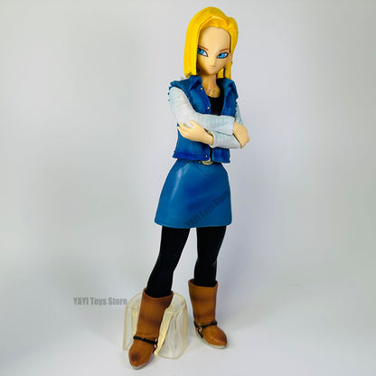 25CM Anime Dragon Ball Z Android 17 18 Figure Android 18 PVC Action Figures Collection Model Toys for Children Christmas Gifts