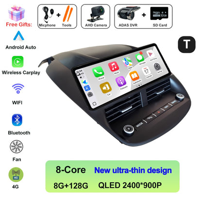 Android 14 Para Ford Kuga 2013-2018 Carplay Sem Fio Tela Multimídia Touch Screen Android Auto Unidade Central Navegação GPS BT DVR