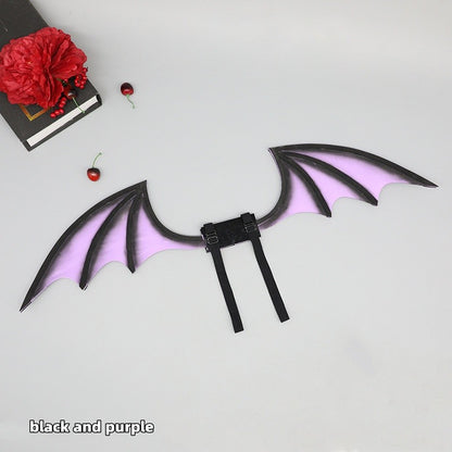 New Handmade Simulation Plush Furry Bat Ears Devil Sweetheart Halloween Bat Cosplay Pros Night Party Animals Hair Band Bat Wing