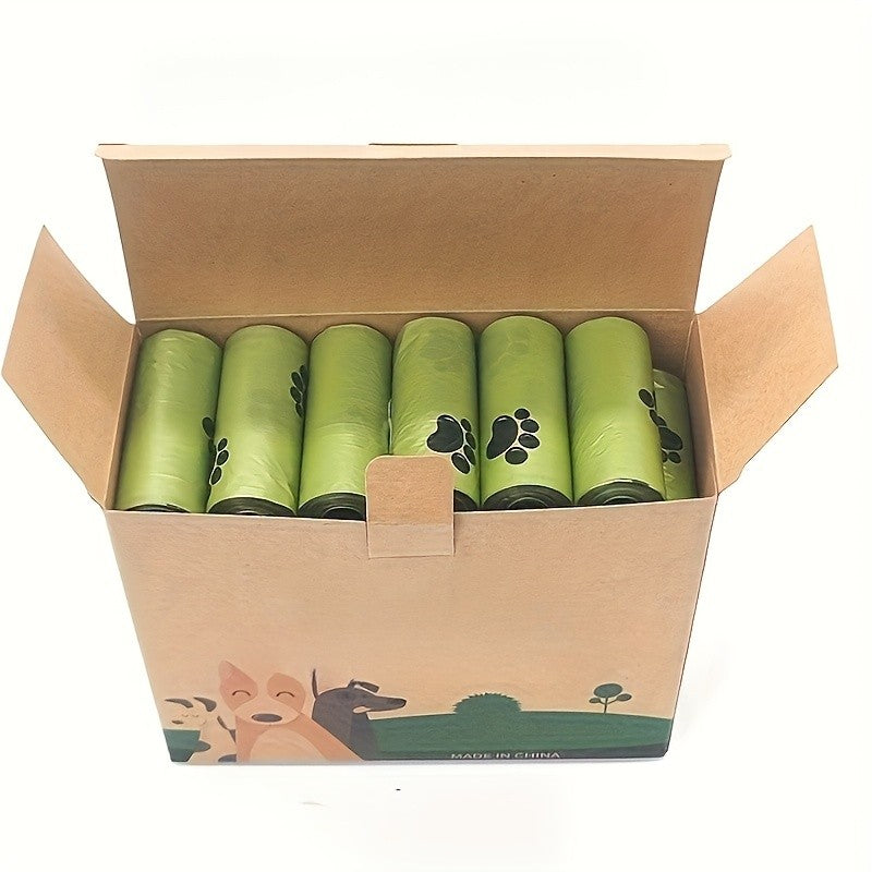 36 rolos de 540 sacos para dejetos de cachorro, à prova de vazamento, com estampa de pata, para limpeza de pets e uso externo