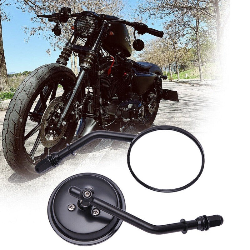 Espelho Retrovisor Redondo M8 para Motocicleta Espelhos Laterais Retro Espelhos Traseiros para Harley Dyna Bobber Chopper Sportster Old School Touring