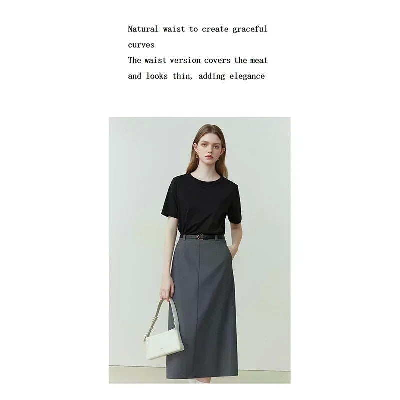 Outlet Counter Men's American Heavy Cotton Short-sleeved T-shirt Ins Loose Crew Neck Men's and Women's Fashion Casual T-shirt