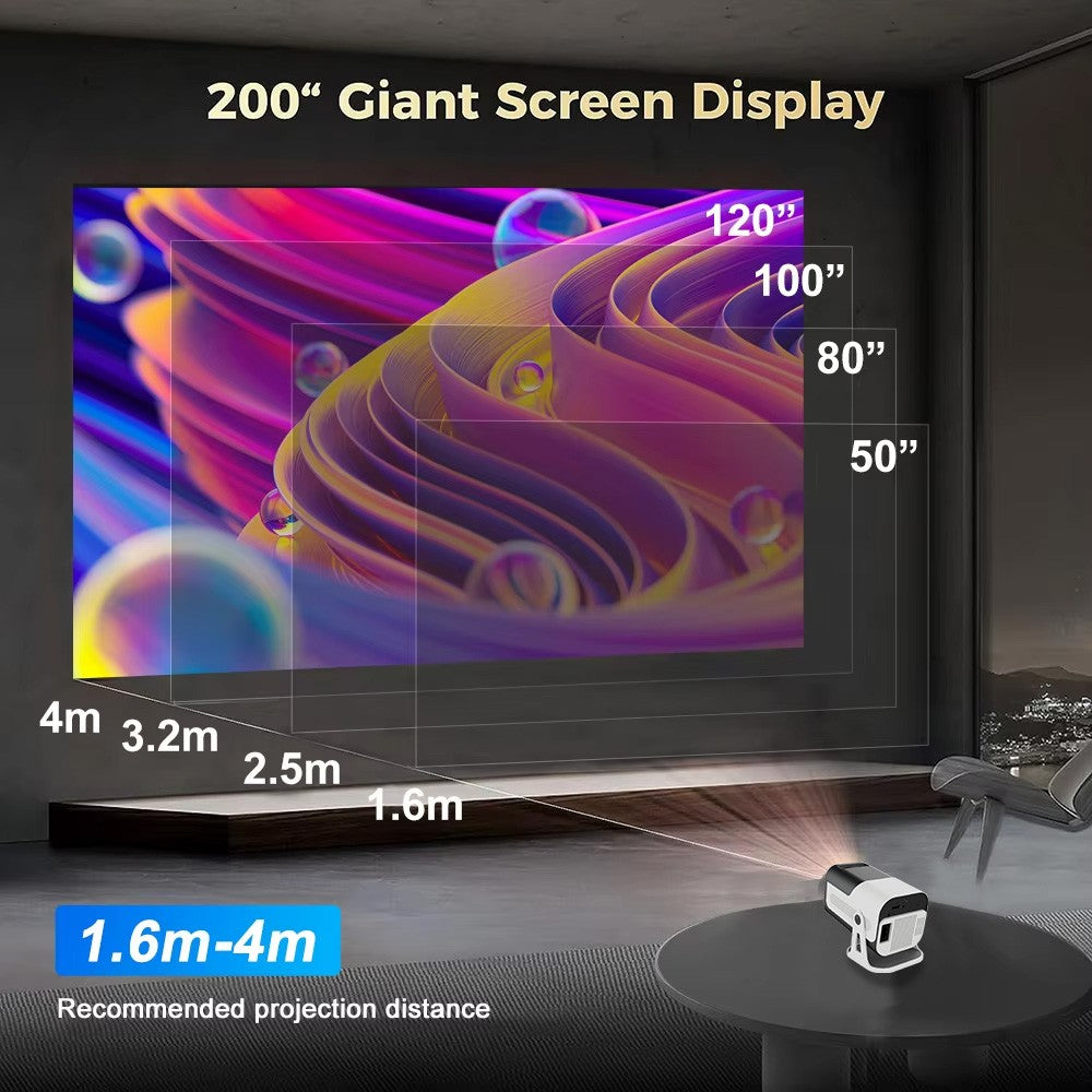 Projetor Android 13 HY320MINI 8K Nativo 720P/1080P 390ANSI Dual Wifi6 BT5.2 1920*720P Projetor portátil de cinema atualizado HY30