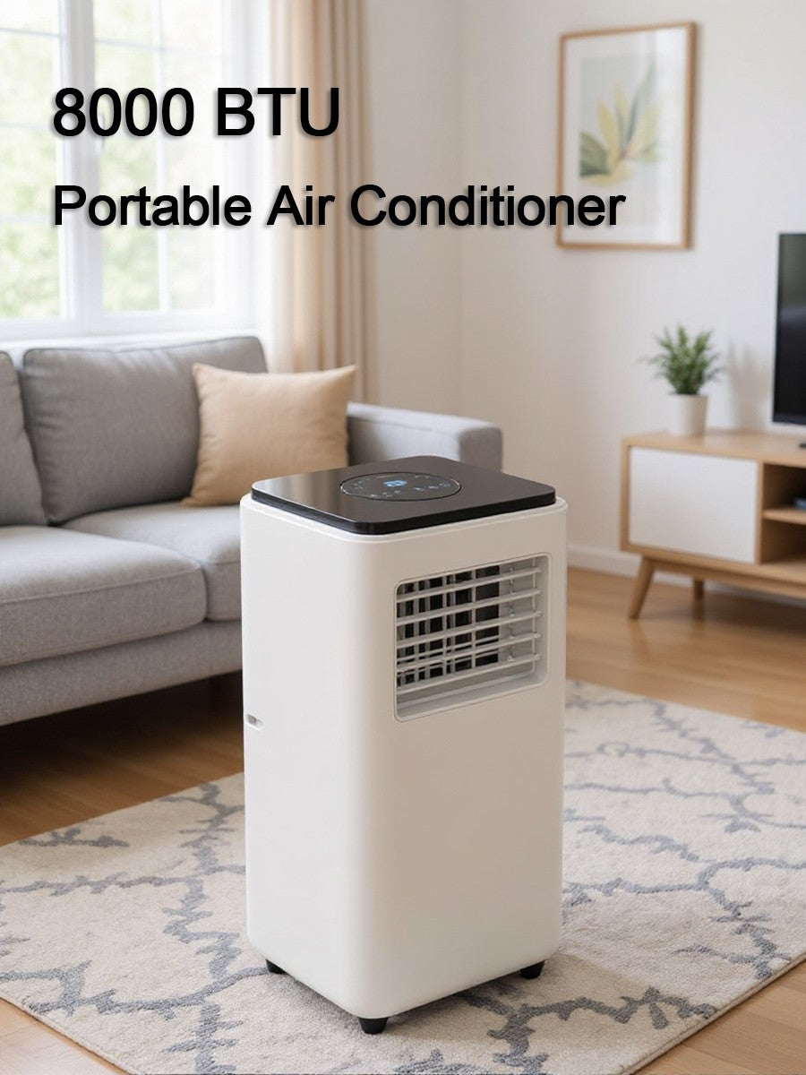 8000 BTU Portable Air Conditioner 3-In-1 Cooling Fan Dehumidifier Remote Control LED Display, Portable AC Unit for Home Office