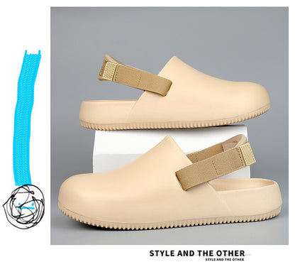 2025 New Casual EVA Sandal Men'S Non-Slip Flip-Flop Mule Design Comfortable Breathable Slip-On Lazy Shoes Adults Home Slippers