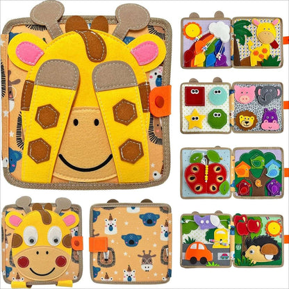 Montessori Busy Book for Toddlers,Educational Sensory Toy,Felt Quiet Book for Baby, Preschool Learning Activities for Kids Gift