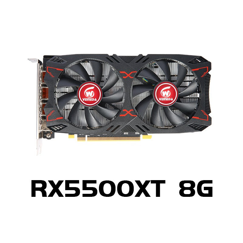 Placa de Vídeo Veineda RX5500XT 8GB GDDR6 RX 5500 XT Placas de Vídeo PCI Express 4.0 X Desktop RX5500 XT 8G 128BiT
