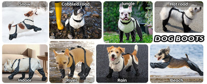 2025 Melhores Sapatos Antiderrapantes para Cães Protetores de Patas Botas de Chuva para Cães, Botinhas Impermeáveis e Antiderrapantes para Cães, Sapatos Meia Suspensório para Cães para Uso Externo