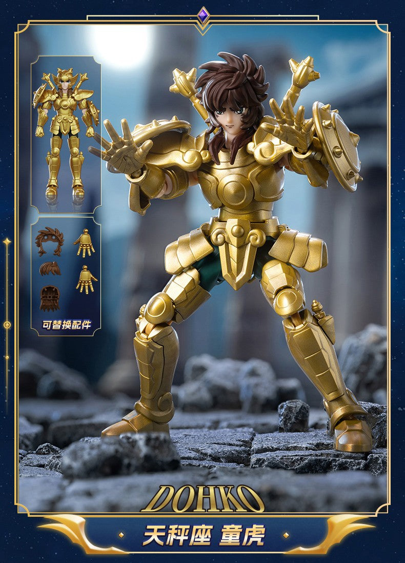 Blokees Galaxy Versão Gold Saint Boneco de Ação Libra Dohko Sagitário Campeão Seiya Mu Aiolia Brinquedos de Montar Presente Infantil