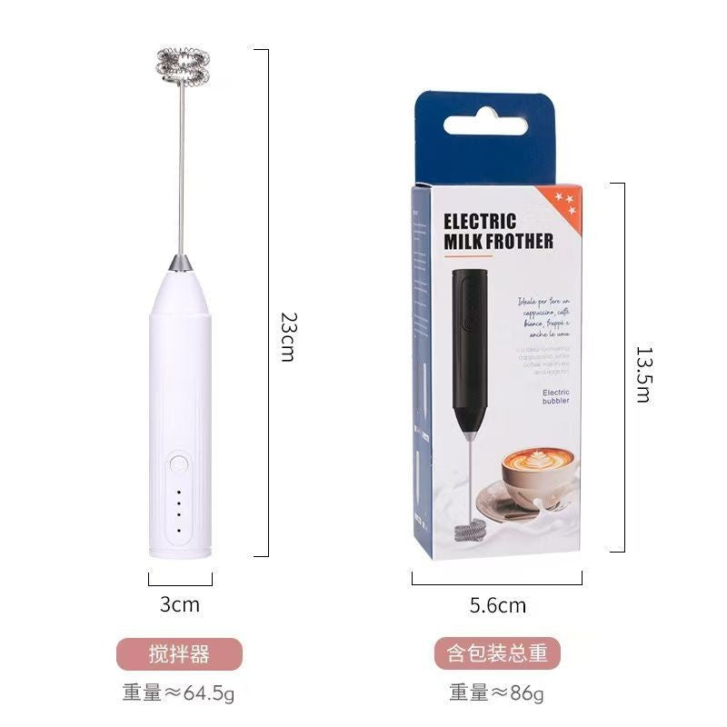 Máquina elétrica de café com leite, batedor de leite, batedor de ovos recarregável de 3 velocidades, máquina portátil para misturar bebidas, liquidificador de cozinha