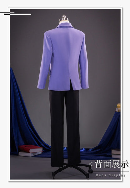 Ouran High School Host Club Haruhi Fujioka Cosplay Costume DK Uniform Purple Suit Anime Roleplay Men Women Full Set