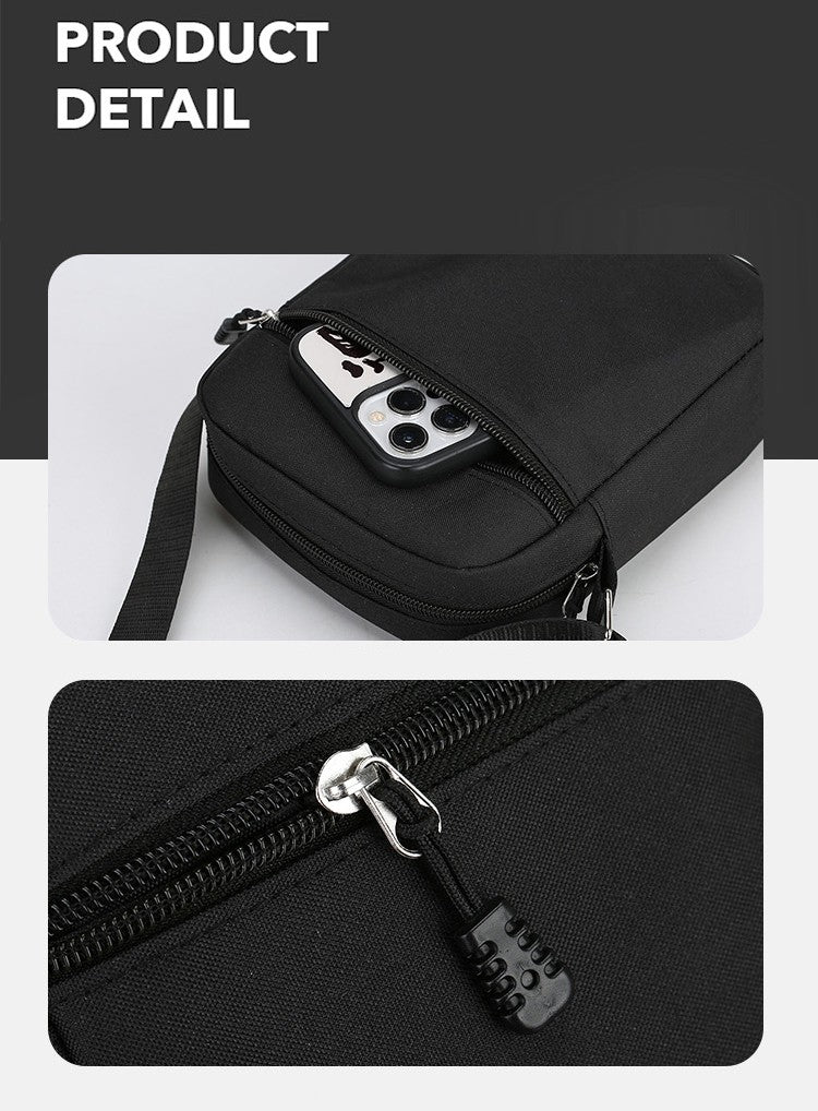 Simple Casual Mini Crossbody Bag Men's Nylon Small Shoulder Bag For Men Oxford Messenger Phone Side Sling Bag Husband Chest Pack