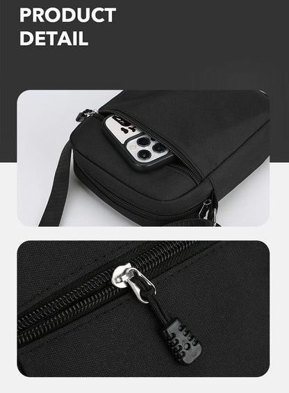 Simple Casual Mini Crossbody Bag Men's Nylon Small Shoulder Bag For Men Oxford Messenger Phone Side Sling Bag Husband Chest Pack