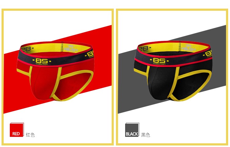 BS 4PC/LOT Men Briefs Sexy Underwear Male Underpants Men's Sexy Breathable Brief Pants Comfortable Men Briefs Underwear Cotton