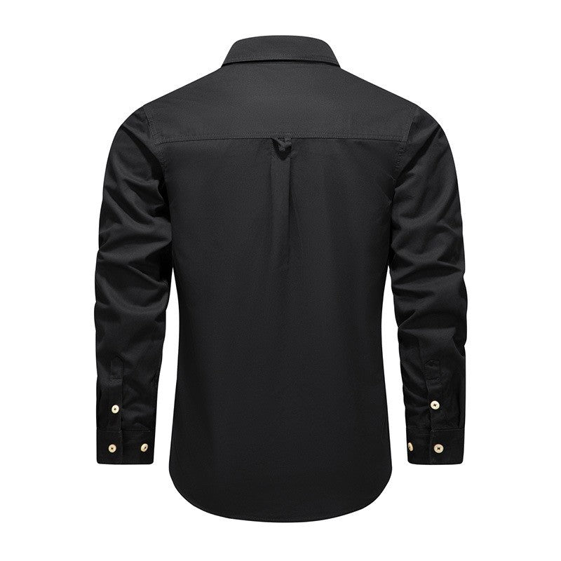 Men Outdoor Multi Pockets Long Sleeved Cargo Shirts High Quality Man Cotton Loose Shirts New Spring  Male Casual Shirts Size 5XL