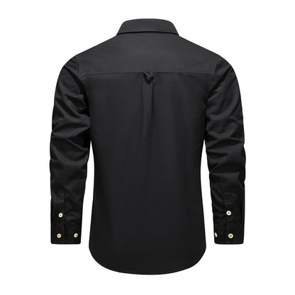 Men Outdoor Multi Pockets Long Sleeved Cargo Shirts High Quality Man Cotton Loose Shirts New Spring  Male Casual Shirts Size 5XL