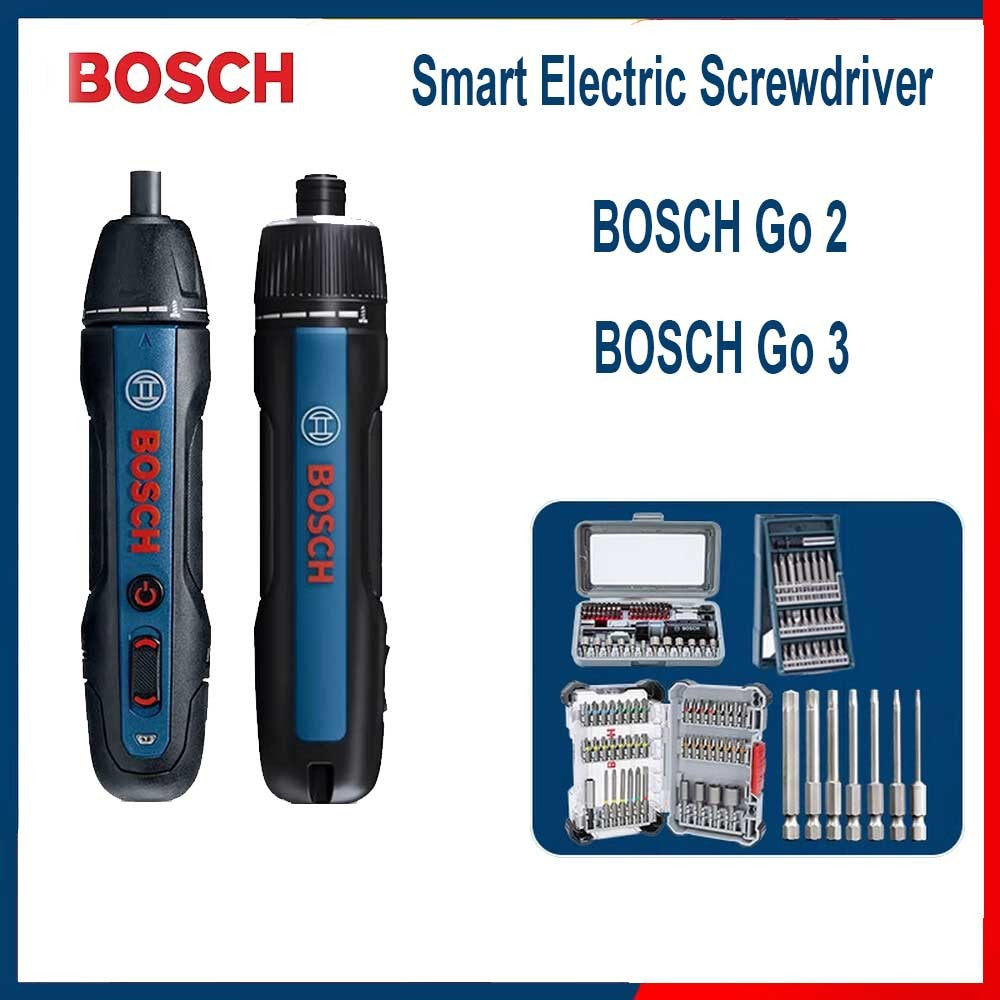Bosch Parafusadeira Elétrica GO2 GO3 USB Recarregável Multifuncional Furadeira Manual Sem Fio Ferramentas Elétricas Manutenção Doméstica Reparo