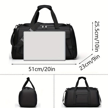 Large capacity multifunctional luggage bag with multiple compartments and shoe pockets,  casual sports and fitness bag