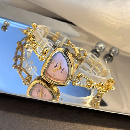 Ladies' Fashionable Trendy U-Shaped Quartz Watch with New Polygonal Alloy Case Must-Have Accessory for Trendy Outfits