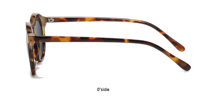 Óculos de Sol Polarizados Redondos Retrô Masculino Feminino Armação Clássica Leopardo Óculos de Sol Fashion Preto Dirigindo Masculino Feminino Goggles UV400