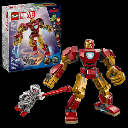 LEGO Marvel Série 76307 Homem de Ferro Mech Wars Ultron Blocos de Montar Quebra-Cabeça de Montagem Brinquedo Presente para Meninos