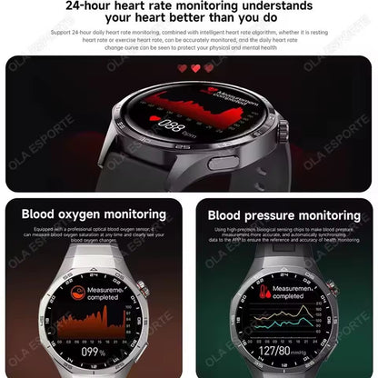 Novo Smartwatch GT5 Pro 5 Pro Masculino Tela HD AMOLED GPS Frequência Cardíaca Chamada Bluetooth IP68 À Prova D'água Smartwatch Masculino Presentes de F Fim de Ano