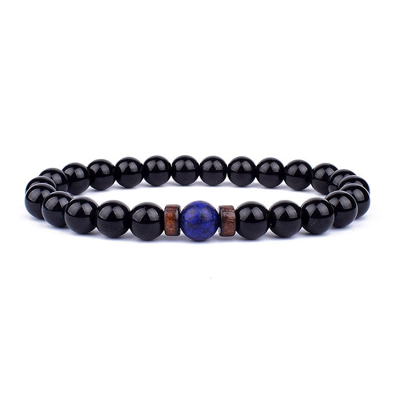 Pulseira de Pedra Vulcânica para Homens Lava Madeira 8mm Contas Pulseira Buda Tibetano Corrente de Pulso Feminina Masculina Jóias Presente Novas Pulseiras