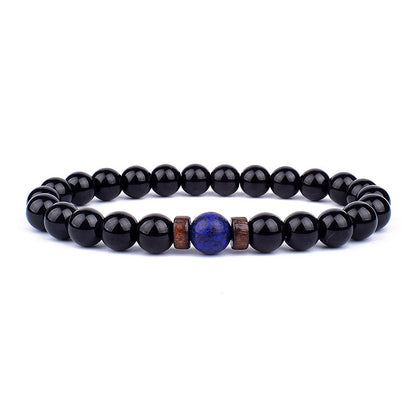 Pulseira de Pedra Vulcânica para Homens Lava Madeira 8mm Contas Pulseira Buda Tibetano Corrente de Pulso Feminina Masculina Jóias Presente Novas Pulseiras